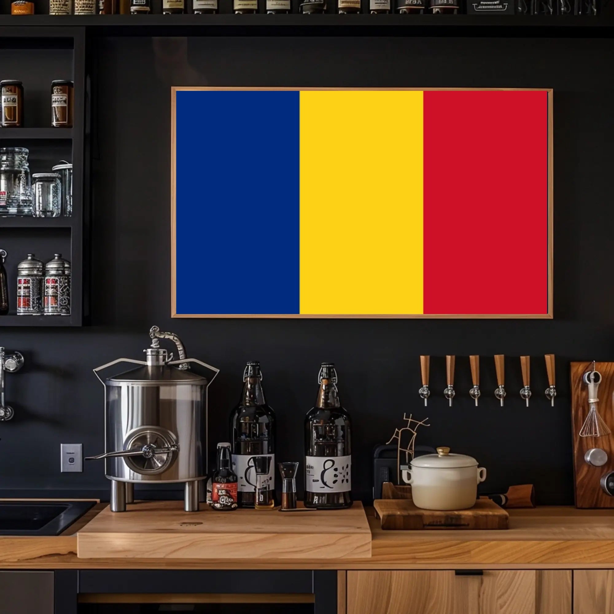 Chad National Flag Bold Patriotic Country Flag Poster PosterGoat