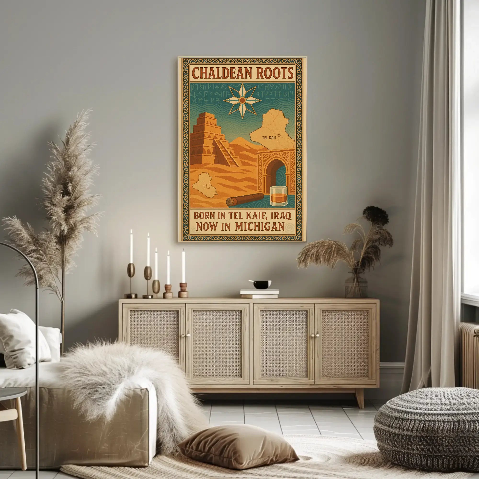 Chaldean Heritage Fusion Art Cultural or Heritage Poster PosterGoat