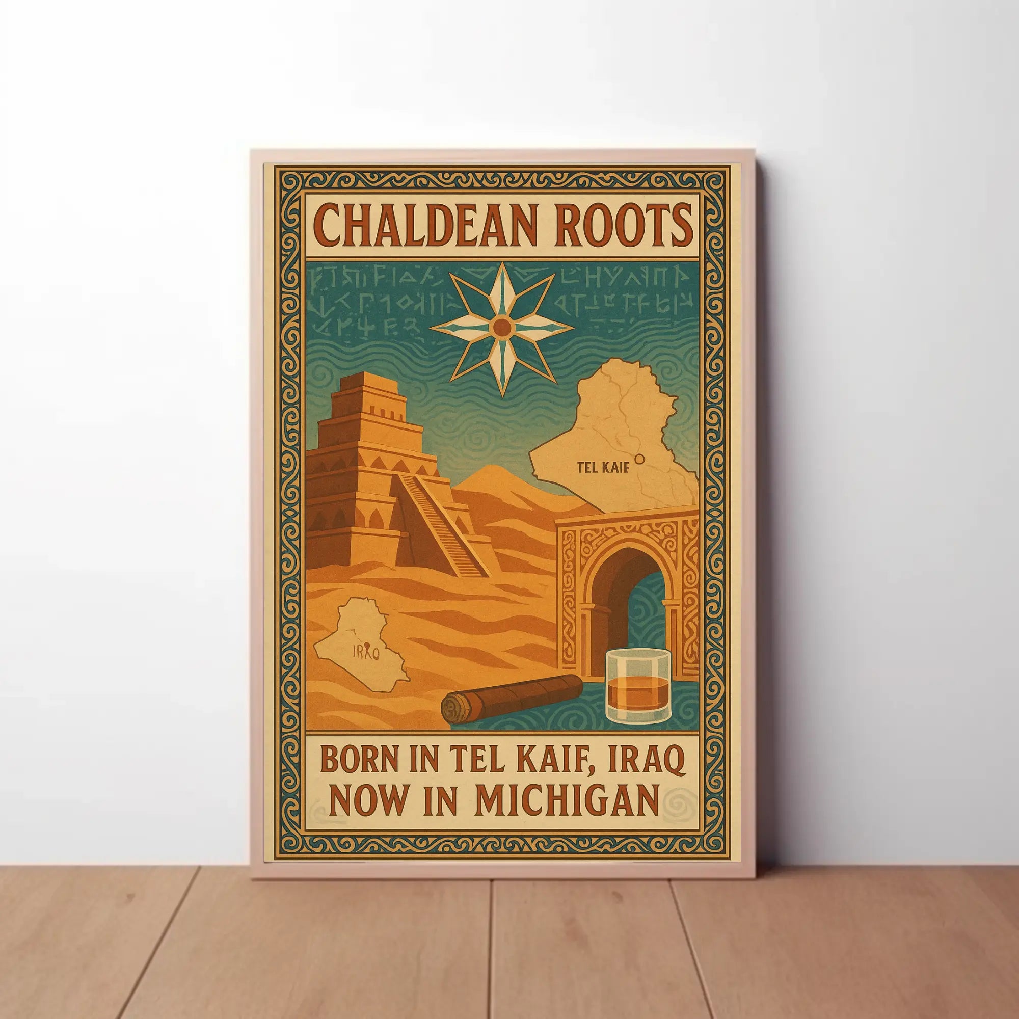 Chaldean Heritage Fusion Art Cultural or Heritage Poster PosterGoat