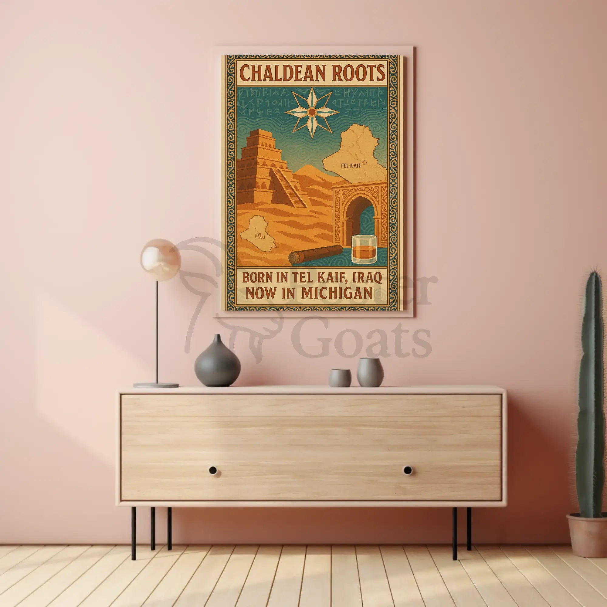 Chaldean Heritage Fusion Art Cultural or Heritage Poster PosterGoat