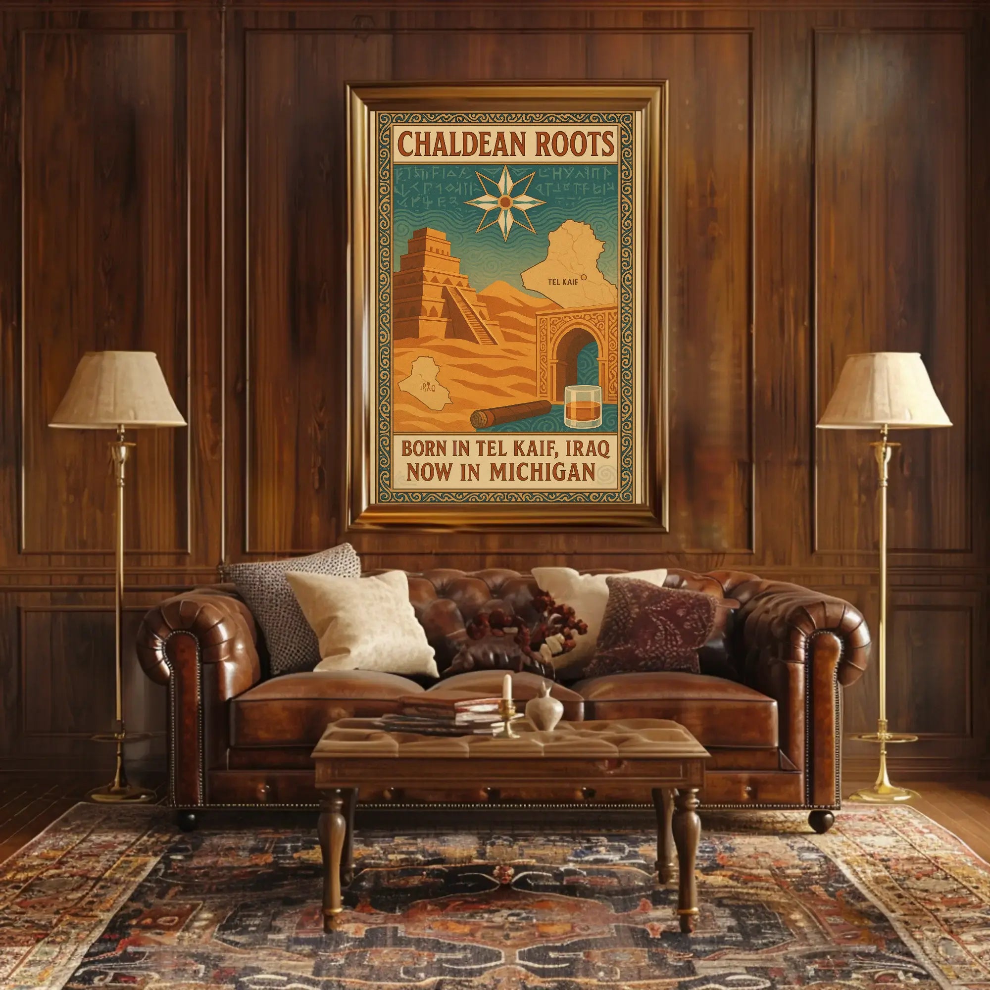 Chaldean Heritage Fusion Art Cultural or Heritage Poster PosterGoat