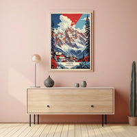 Chamonix-Mont-Blanc Scenic Travel Poster PosterGoat