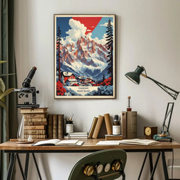 Chamonix-Mont-Blanc Scenic Travel Poster PosterGoat