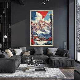Chamonix-Mont-Blanc Scenic Travel Poster PosterGoat