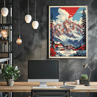 Chamonix-Mont-Blanc Scenic Travel Poster PosterGoat