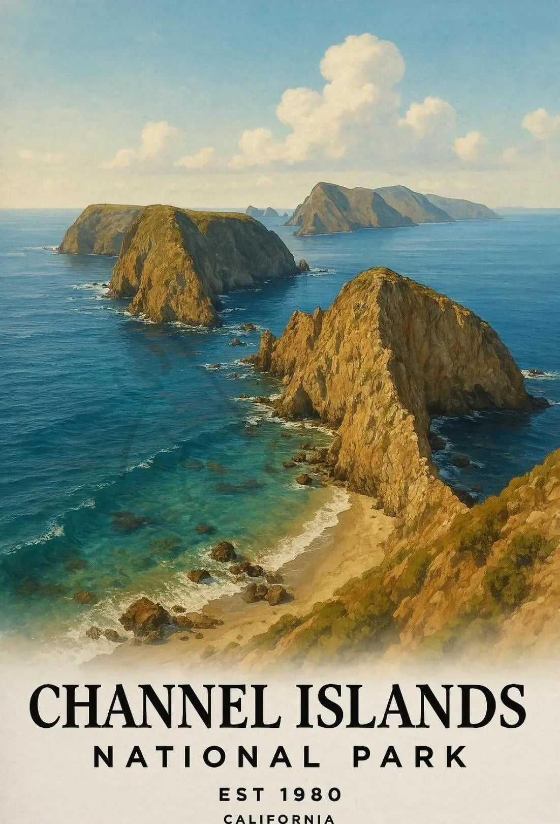 Channel Islands National Park Scenic Vintage Travel Poster PosterGoat