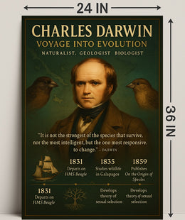 Charles Darwin Voyage Into Evolution Poster PosterGoat
