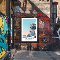 Charleston Coastal Scene Modern Travel Poster PosterGoat