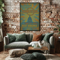 Charleston Sunrise Graffiti Silhouette Travel Poster PosterGoat