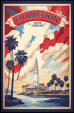 Charleston Vintage Travel Poster PosterGoat