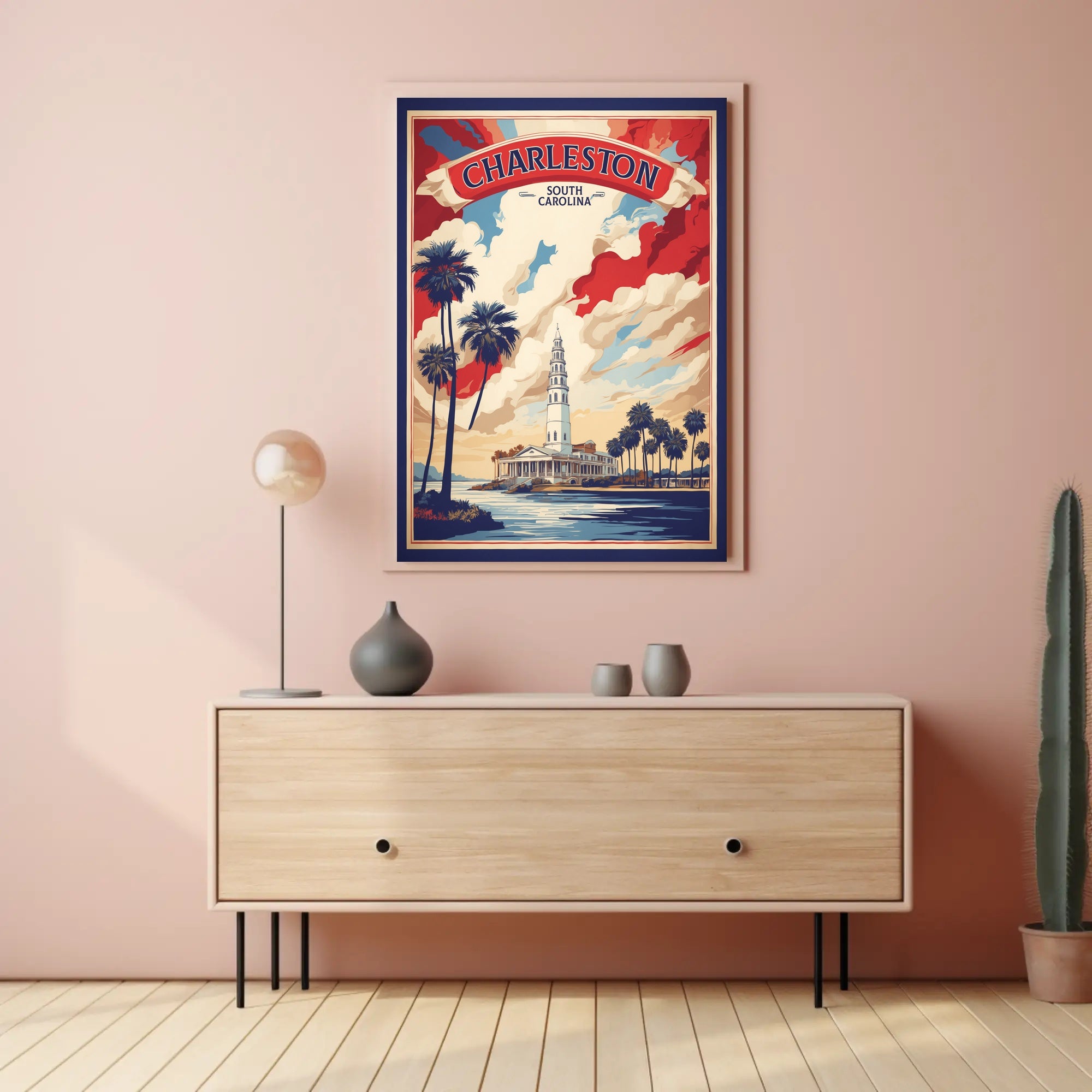 Charleston Vintage Travel Poster PosterGoat