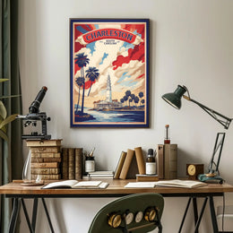 Charleston Vintage Travel Poster PosterGoat