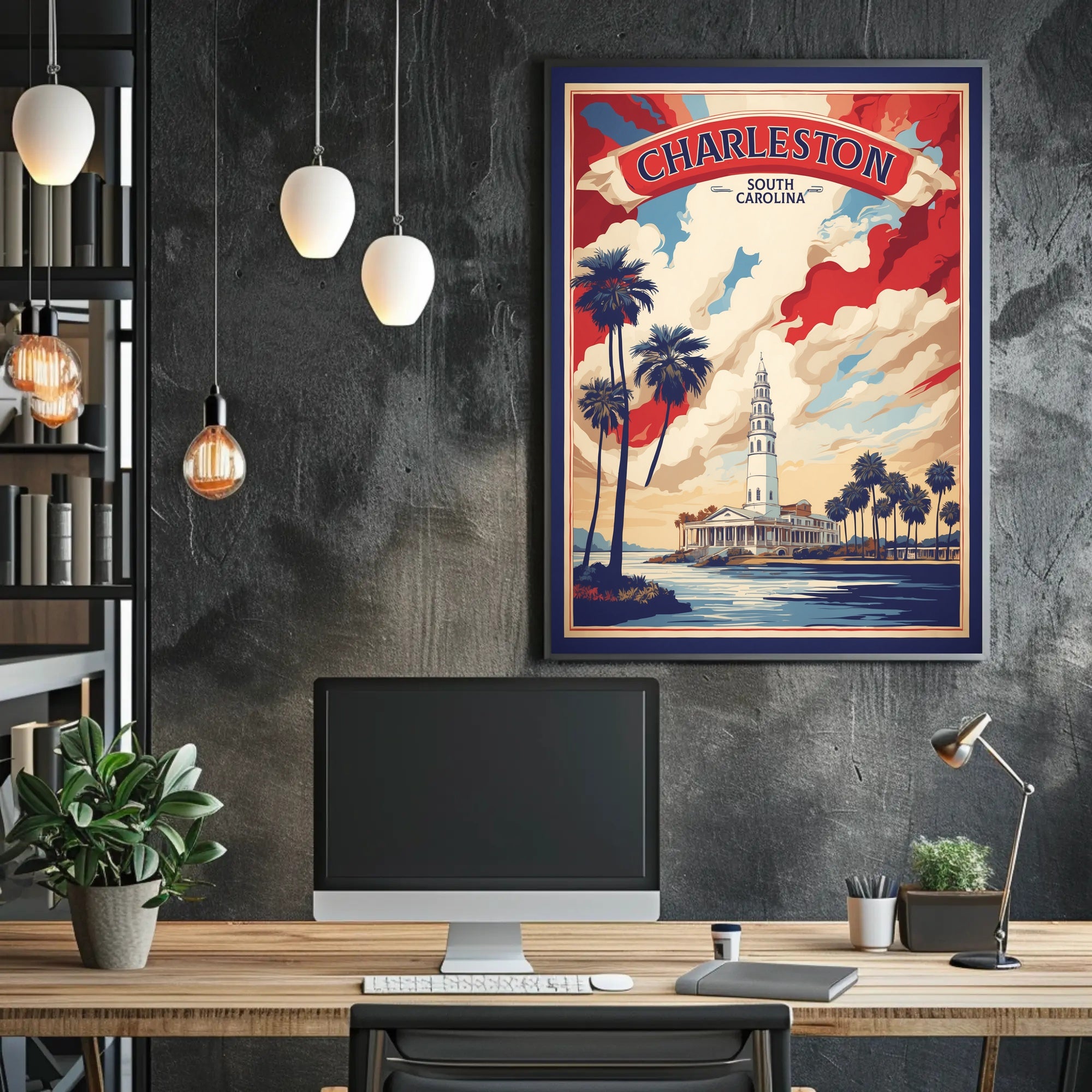 Charleston Vintage Travel Poster PosterGoat