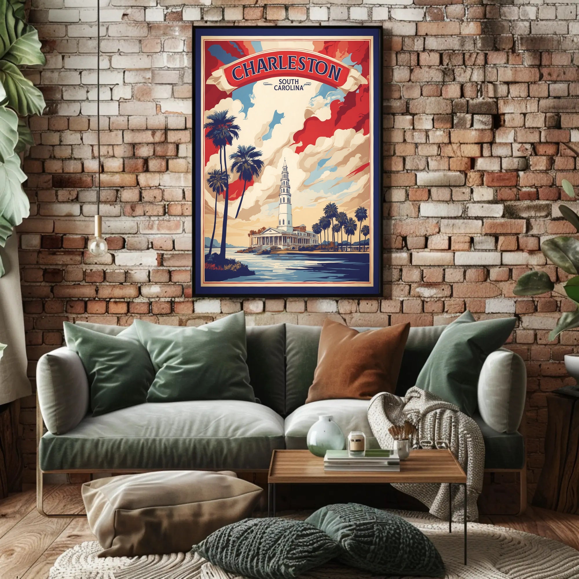 Charleston Vintage Travel Poster PosterGoat