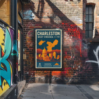 Charleston Vintage Travel West Virginia Art Poster PosterGoat