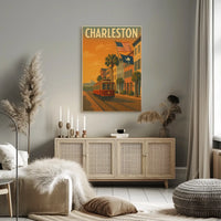 Charleston's Timeless Charm in Vintage Travel Poster PosterGoat