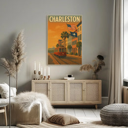 Charleston's Timeless Charm in Vintage Travel Poster PosterGoat