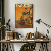 Charleston's Timeless Charm in Vintage Travel Poster PosterGoat