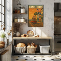 Charleston's Timeless Charm in Vintage Travel Poster PosterGoat