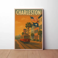 Charleston's Timeless Charm in Vintage Travel Poster PosterGoat
