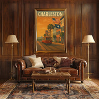 Charleston's Timeless Charm in Vintage Travel Poster PosterGoat