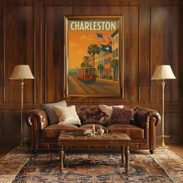 Charleston's Timeless Charm in Vintage Travel Poster PosterGoat