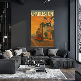 Charleston's Timeless Charm in Vintage Travel Poster PosterGoat