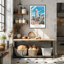 Charlotte Skyline Urban Architecture Travel Poster PosterGoat