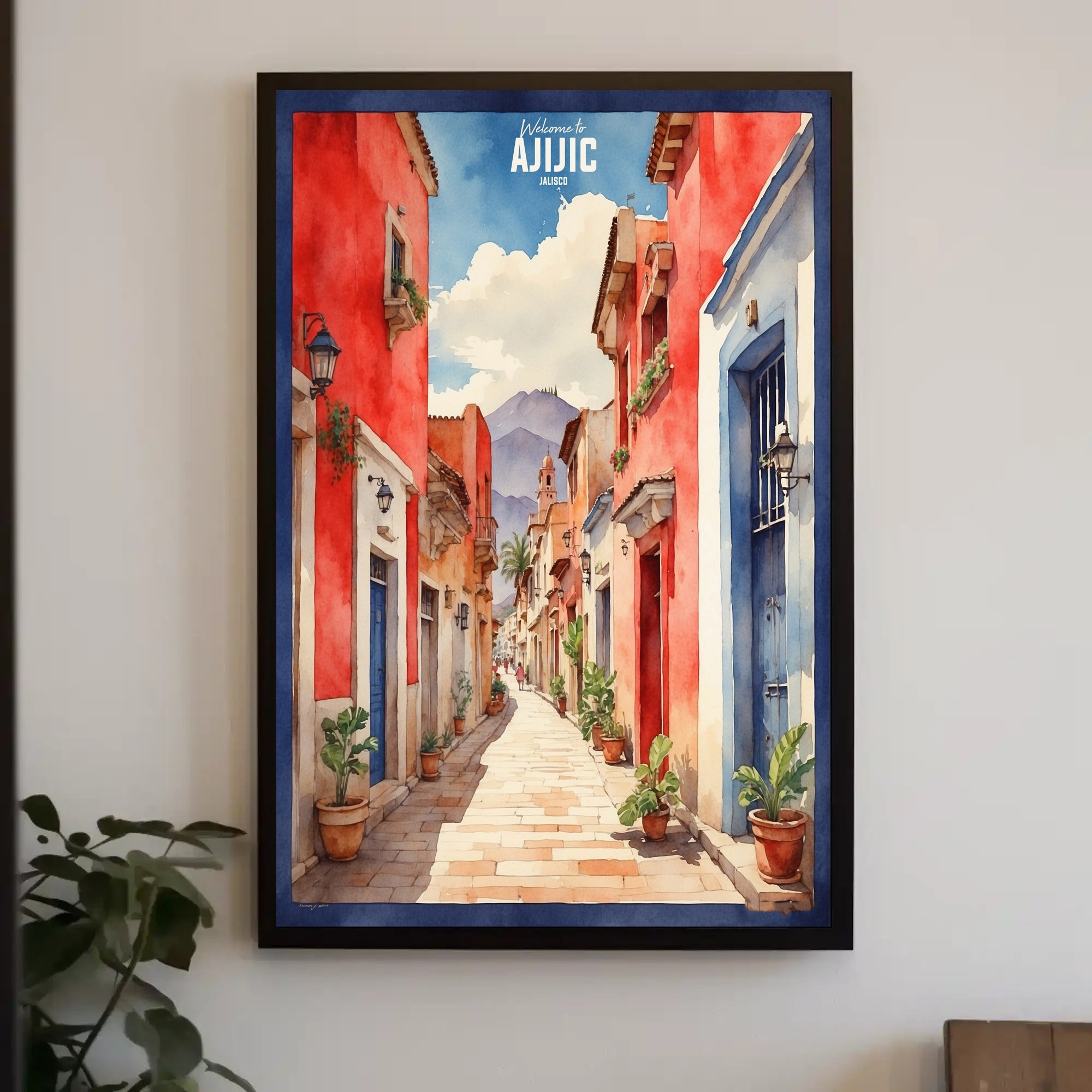 Charming Ajijic Street Scene, Jalisco, Mexico Travel Poster PosterGoat