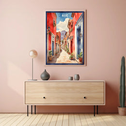 Charming Ajijic Street Scene, Jalisco, Mexico Travel Poster PosterGoat