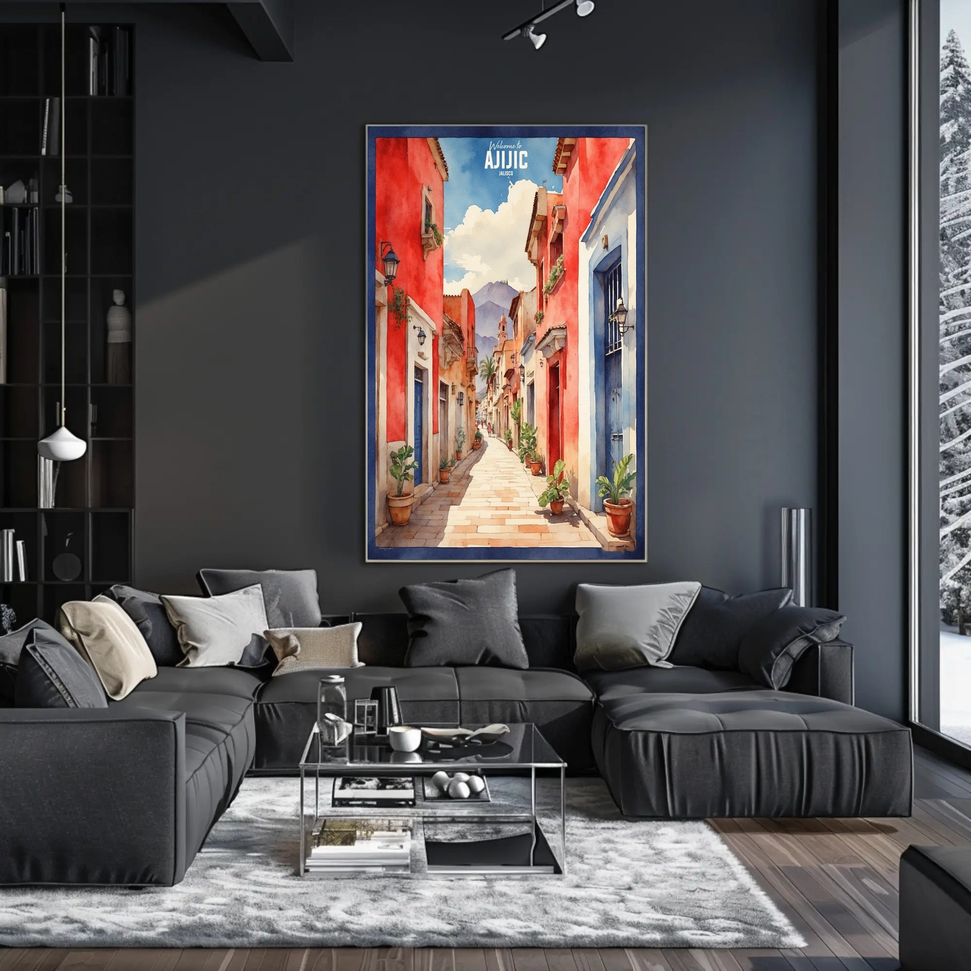 Charming Ajijic Street Scene, Jalisco, Mexico Travel Poster PosterGoat