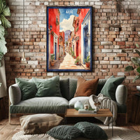 Charming Ajijic Street Scene, Jalisco, Mexico Travel Poster PosterGoat