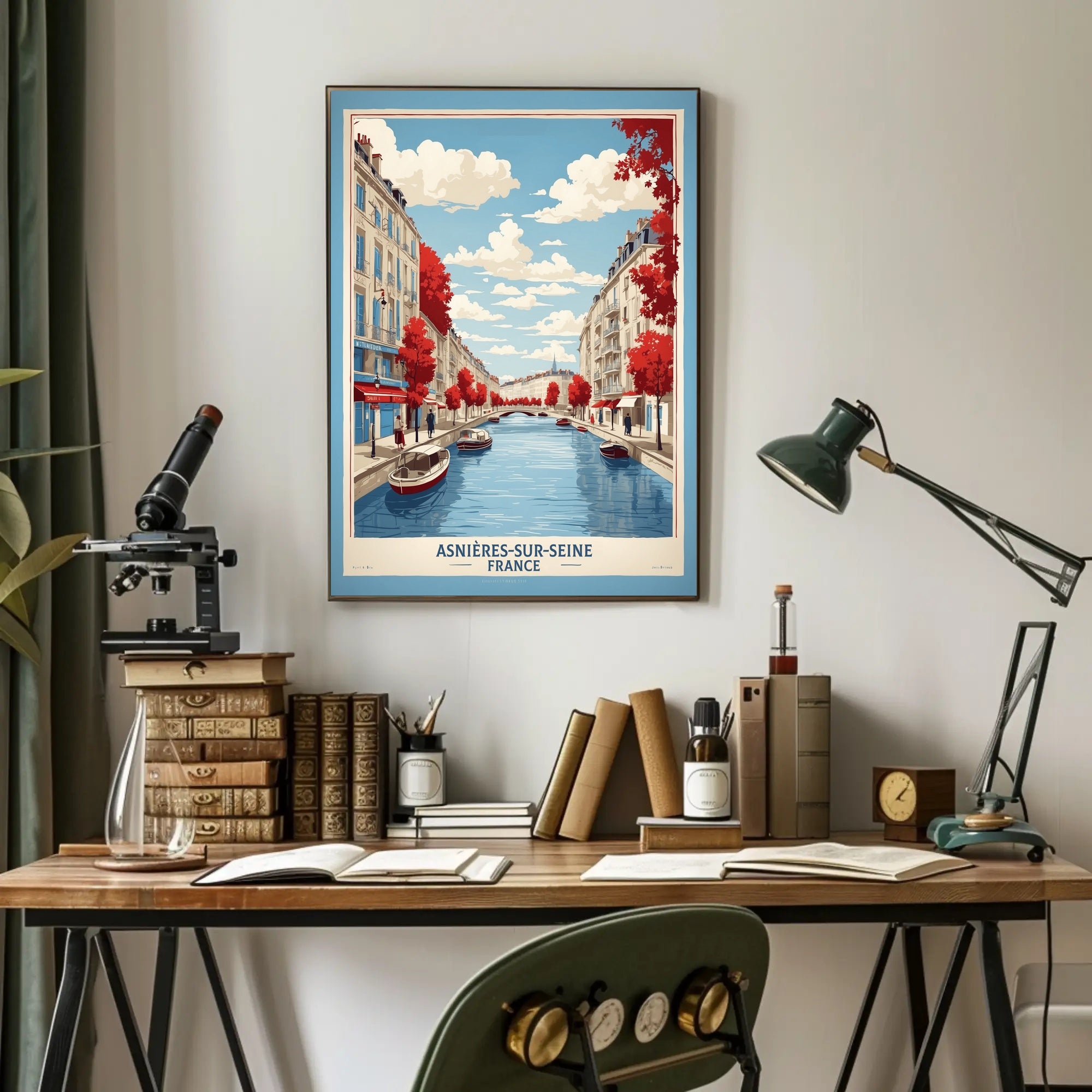 Charming Asnières-sur-Seine Landscape: Travel Poster PosterGoat