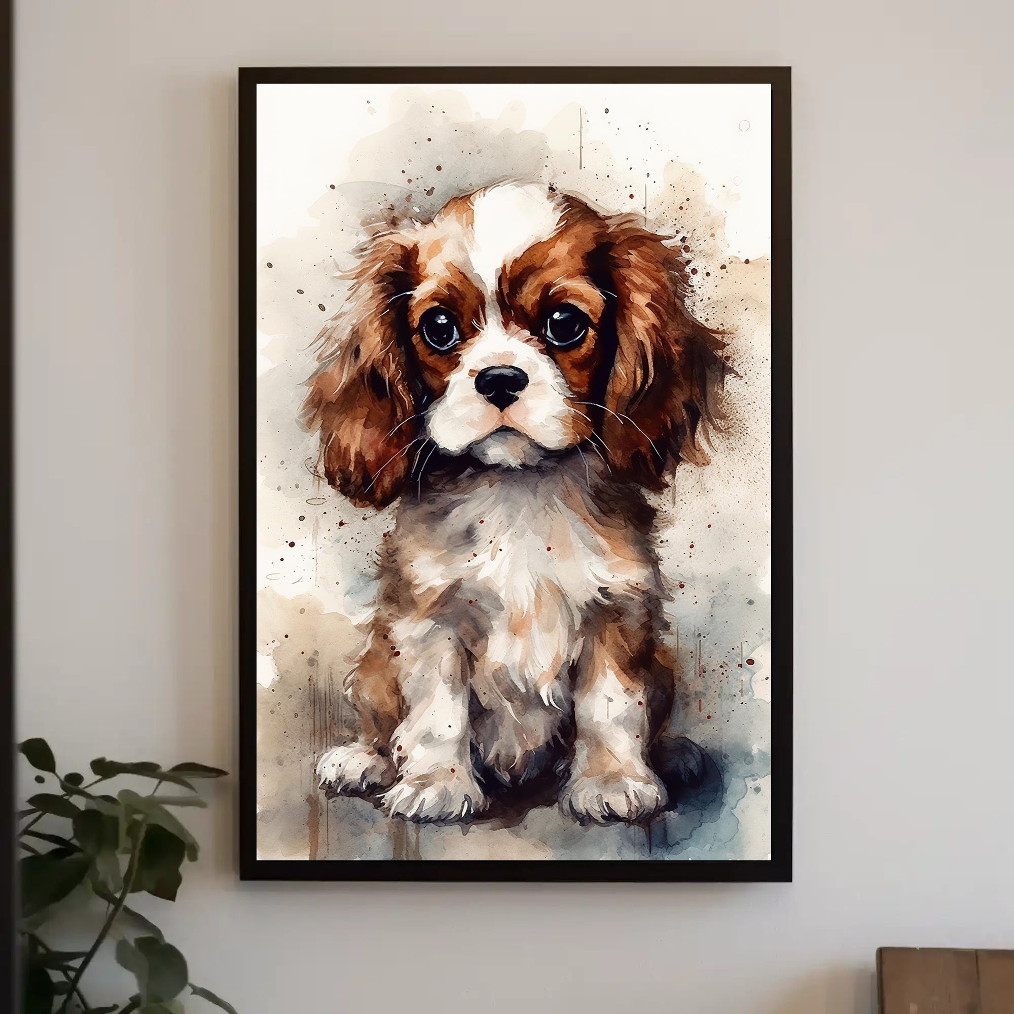 Charming Cavalier King Charles Spaniel Puppy Dog Breed Poster PosterGoat