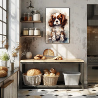 Charming Cavalier King Charles Spaniel Puppy Dog Breed Poster PosterGoat