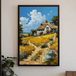 Charming Cottage Haven Impressions Artistic or Pop Culture Poster PosterGoat