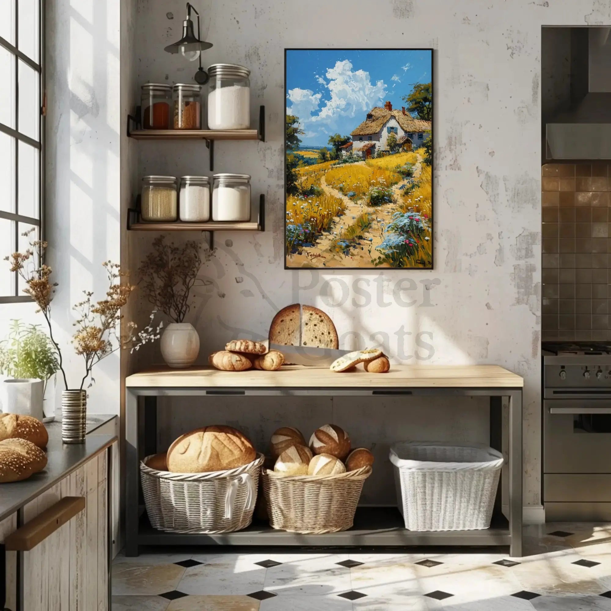Charming Cottage Haven Impressions Artistic or Pop Culture Poster PosterGoat