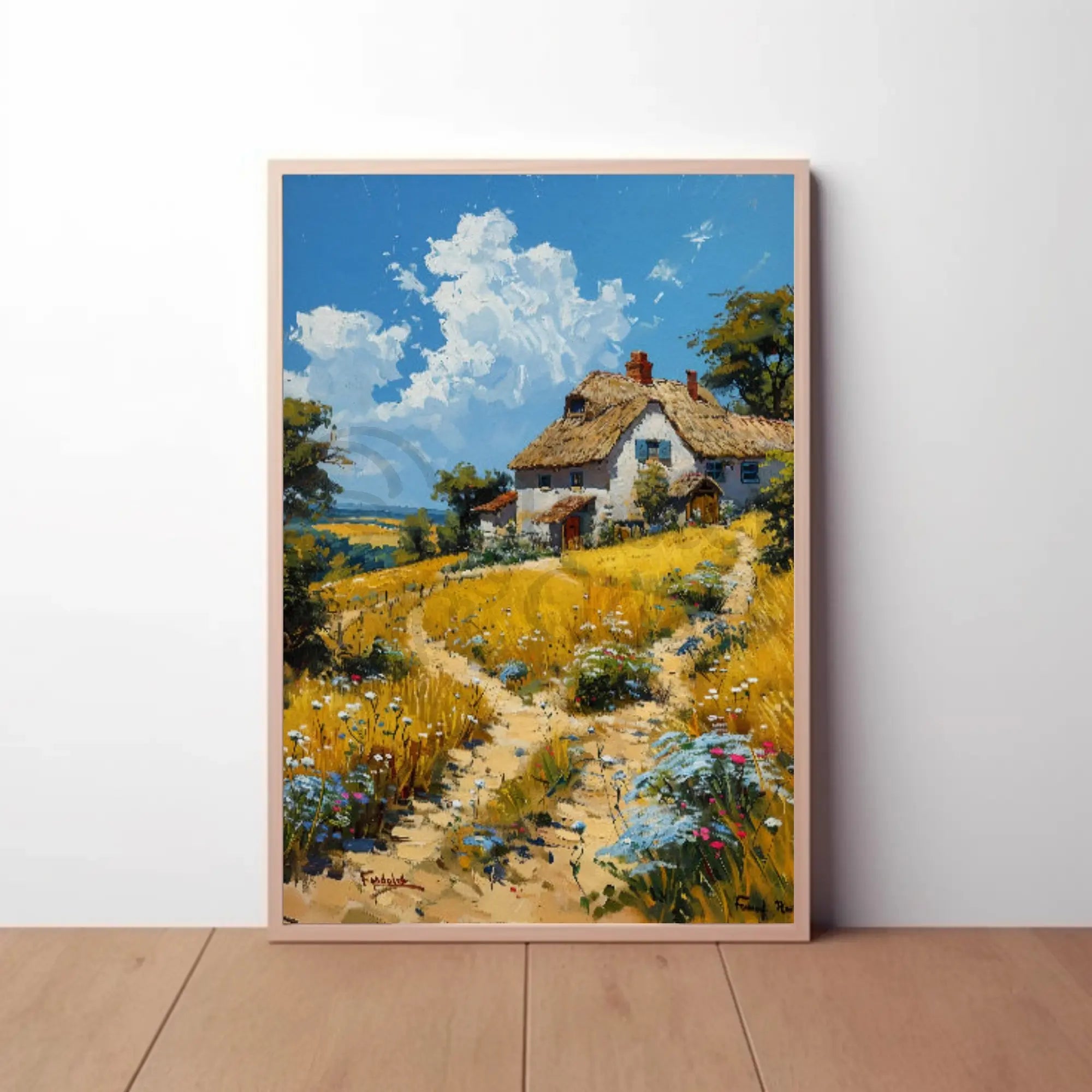 Charming Cottage Haven Impressions Artistic or Pop Culture Poster PosterGoat