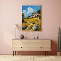 Charming Cottage Haven Impressions Artistic or Pop Culture Poster PosterGoat