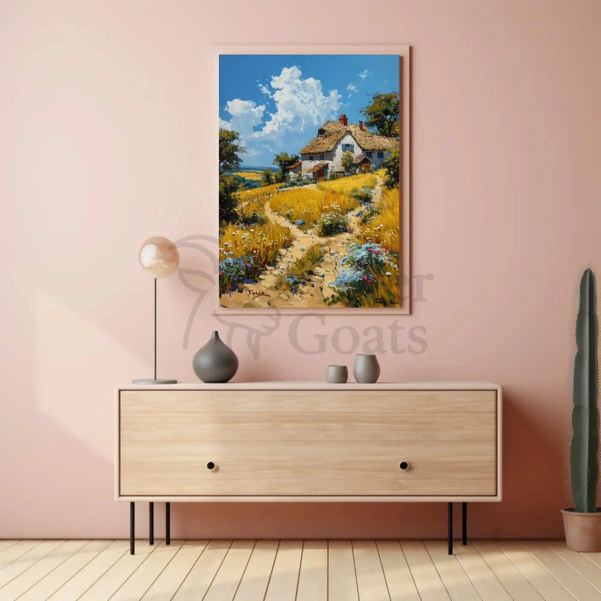 Charming Cottage Haven Impressions Artistic or Pop Culture Poster PosterGoat