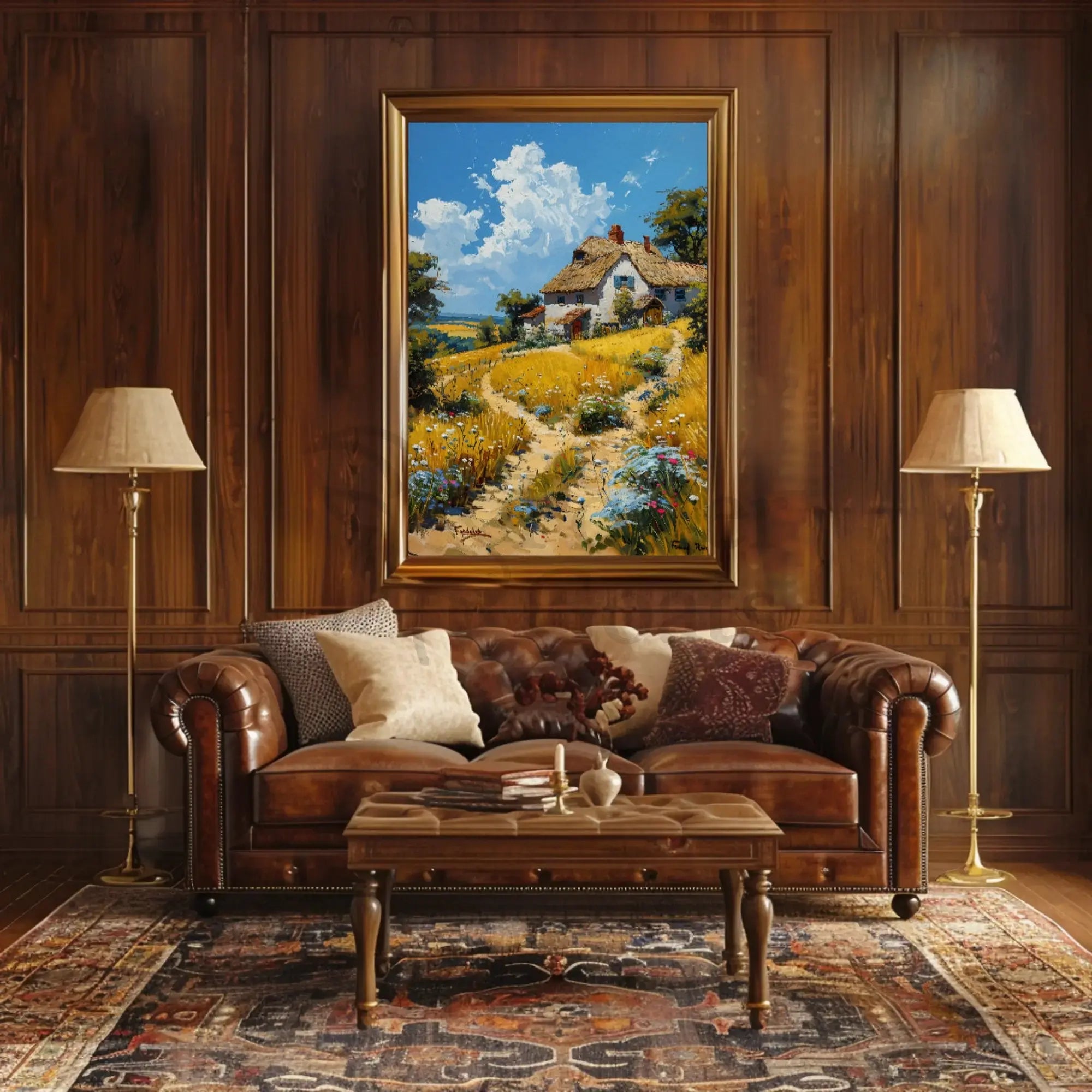 Charming Cottage Haven Impressions Artistic or Pop Culture Poster PosterGoat
