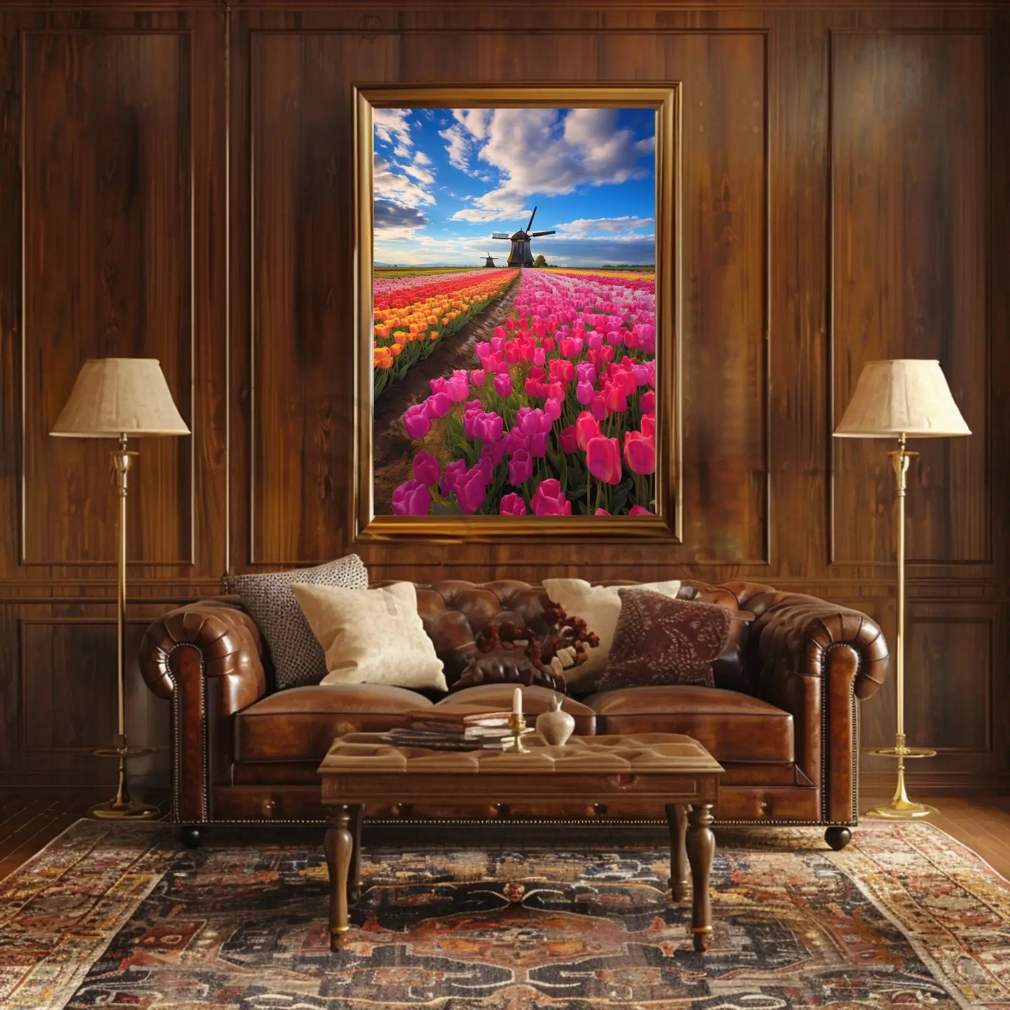 Charming Dutch Countryside Scenic Travel Poster PosterGoat