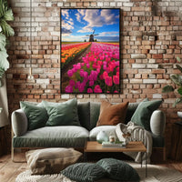 Charming Dutch Countryside Scenic Travel Poster PosterGoat