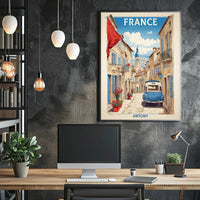 Charming French Village Scene Travel Poster PosterGoat