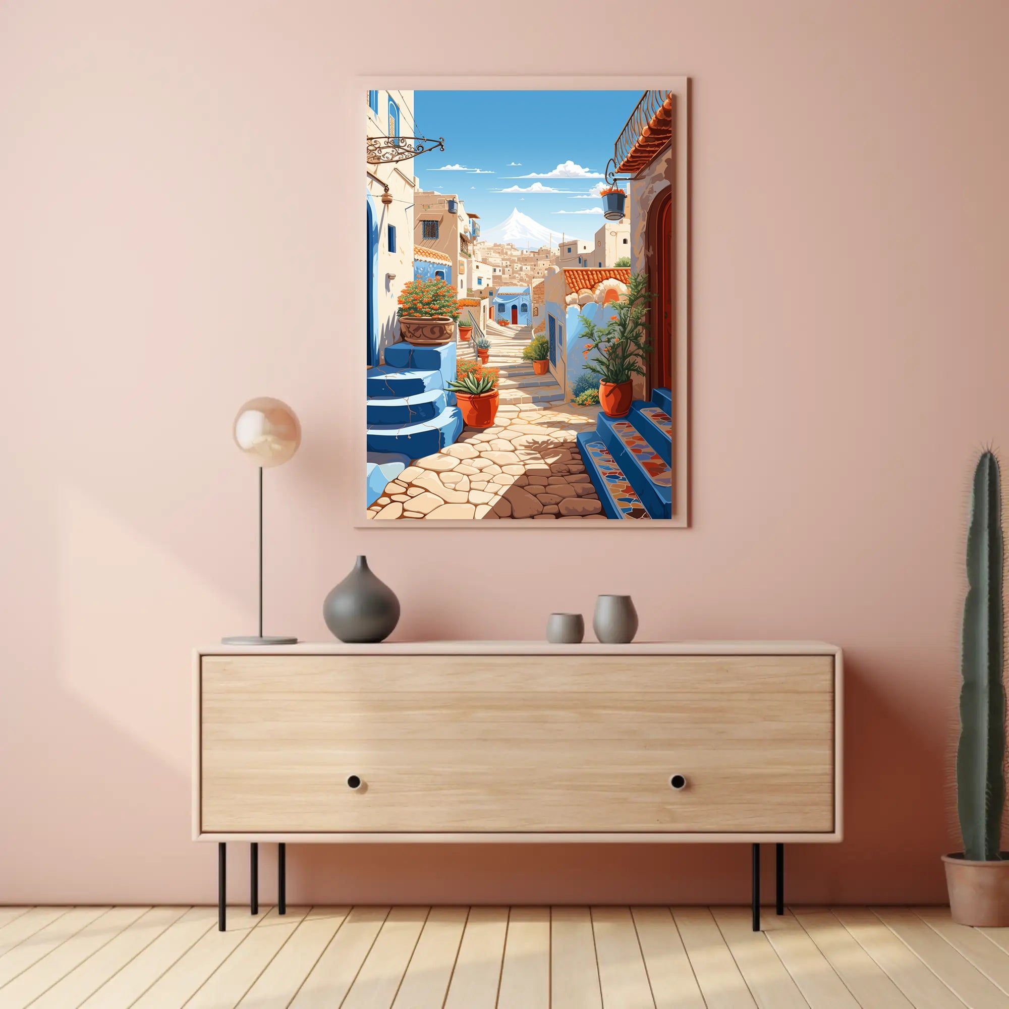 Charming Mediterranean Village Travel Poster PosterGoat