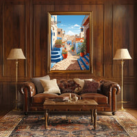 Charming Mediterranean Village Travel Poster PosterGoat