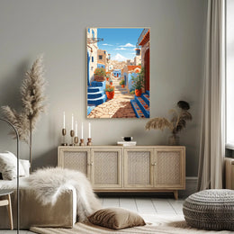 Charming Mediterranean Village Travel Poster PosterGoat