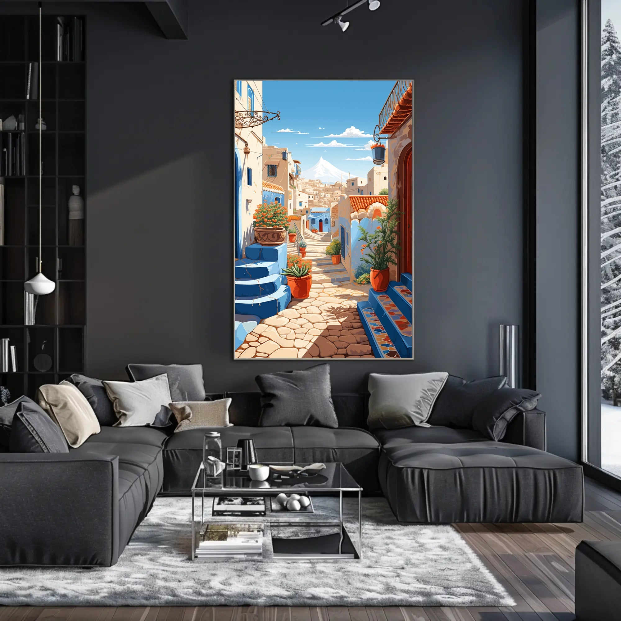 Charming Mediterranean Village Travel Poster PosterGoat