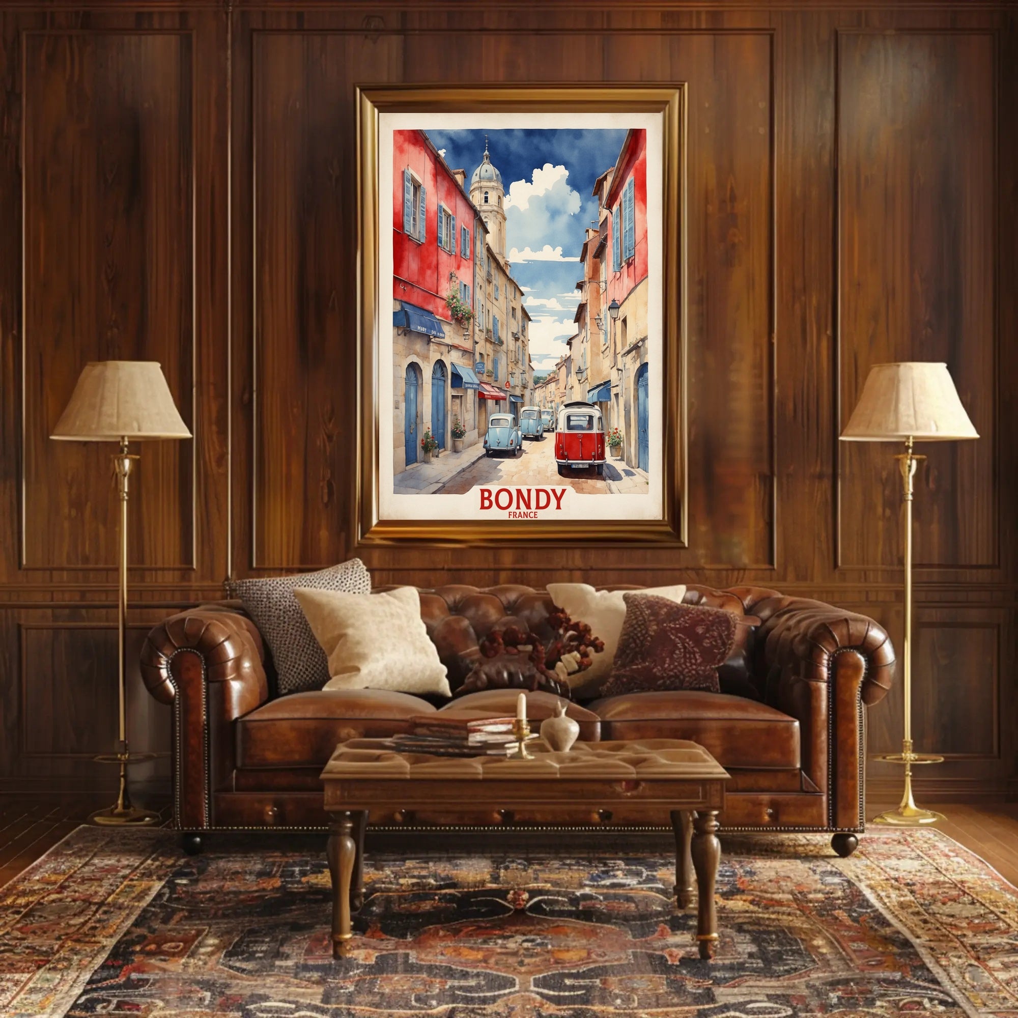 Charming Street Scene in Bondy France Urban or Cityscape Poster PosterGoat