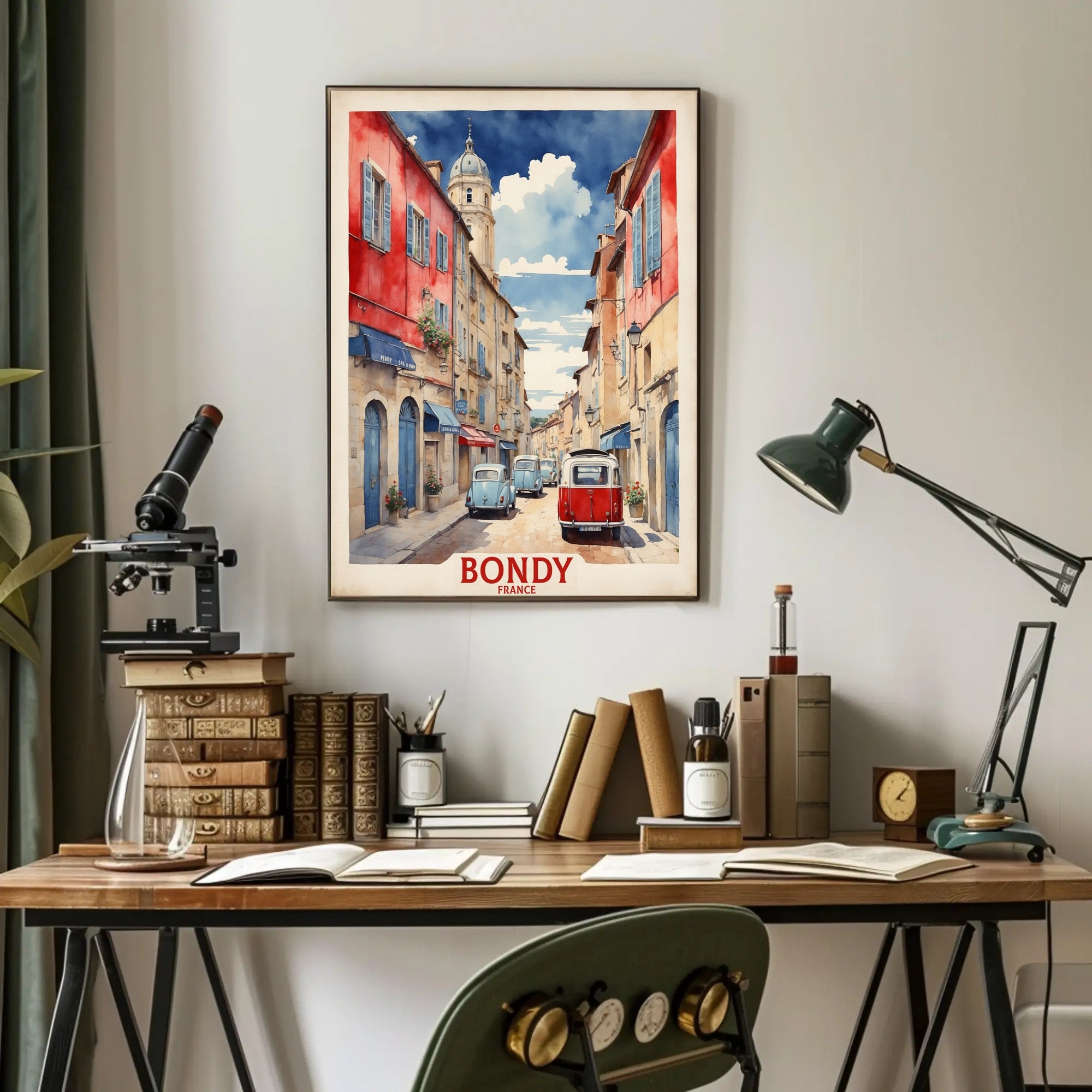 Charming Street Scene in Bondy France Urban or Cityscape Poster PosterGoat